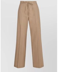 P.A.R.O.S.H. - Pants Elastic Waistband Front Tie Wide Leg - Lyst