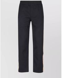 Burberry - Straight Trousers With Elastic Waistband And Side Stripe - Lyst
