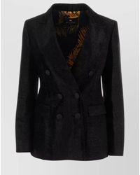 Etro - Tailored Viscose Blend Blazer With Back Slit - Lyst