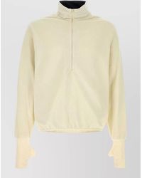 Entire studios - Fleece Oversized High-Neck 3/4-Zip Sweatshirt - Lyst