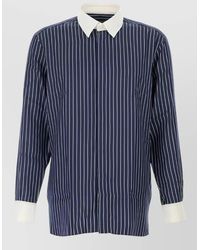 Tom Ford - Silk Shirt Tailored Collar Striped Long Sleeves - Lyst
