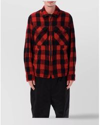 Junya Watanabe - Long Sleeve Shirt Jacket With Flap Pockets - Lyst
