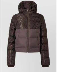 Fendi - Down Ff Jacquard Puffer Jacket - Lyst