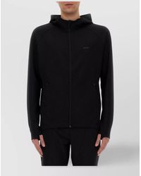 BOSS - Hooded Sweater With Long Sleeves And Side Pockets - Lyst