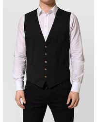 Dolce & Gabbana - Wool Single Breasted Waistcoat - Lyst