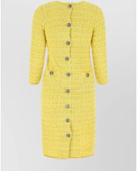 Balenciaga - Wool Tweed Knit Regular-Fit Mini Dress - Lyst