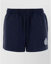 Sporty & Rich - Cotton Shorts Featuring Side And Back Pockets - Lyst