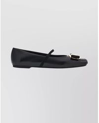 Ferragamo - Leather Zina Ballerina Flats - Lyst