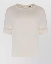 Fabiana Filippi - Crepe De Chine Silk Top Short Sleeves - Lyst