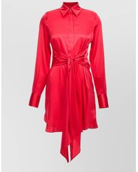 Le twins - Cervia Dress Asymmetric Hem Front Tie - Lyst