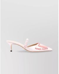 KENZO - Ruched Logo-Print Mules - Lyst