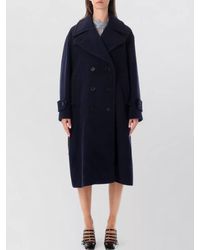 Chloé - Virgin Wool Oversized Double Breasted Coat - Lyst