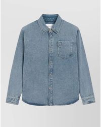 Ami Paris - Denim Ami De Coeur Overshirt - Lyst