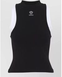 Versace - Tank Top High Neckline Sleeveless Design - Lyst