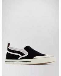 Gucci - Canvas Slip On Sneakers Contrast Trim Sole - Lyst