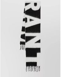 Isabel Marant - Logo-Print Fringed Wool Scarf - Lyst