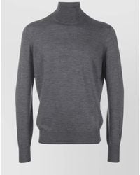 Brunello Cucinelli - Wool Cashmere Ribbed Turtleneck Jumper - Lyst