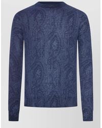 Etro - Fuji Crew Neck Paisley Long Sleeve Top - Lyst