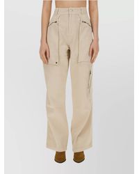 Isabel Marant - Cotton Regular-Fit Wide-Leg Trousers - Lyst