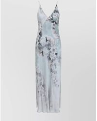 Alberta Ferretti - Floral Print Maxi Evening Dress - Lyst