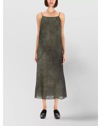 Uma Wang - Midi Dress With Spaghetti Straps And Scoop Back - Lyst