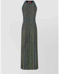 Missoni - Viscose Blend Striped Sequin Long Dress - Lyst