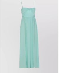 Liu Jo - Front Bow Draped Bodice Lace Collar Dress - Lyst
