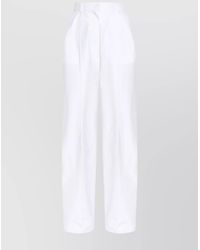 Sportmax - Cotton Wide-Leg Trousers - Lyst