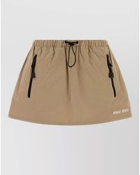 Miu Miu - Gabardine Mini Skirt Casual Style Pockets - Lyst