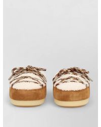 Moon Boot - Leather Shearling Slippers - Lyst
