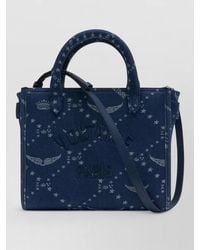 Zadig & Voltaire - Angel Xs Tote Bag Cotton Embroidery Wings - Lyst