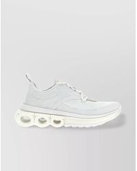 Ferragamo - Mesh Pull Tab Round Toe Sneakers - Lyst
