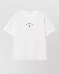 MM6 by Maison Margiela - Logo Cotton Crew Neck Short Sleeve T-Shirt - Lyst
