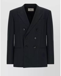 Ami Paris - Tailored Wool Blazer Featuring Notch Lapel - Lyst