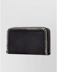 Stella McCartney - Faux Leather Chain-Trim Continental Wallet - Lyst