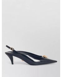 Versace - Leather Slingback With Medium Heel - Lyst