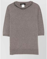 Fabiana Filippi - Wool Silk Cashmere Crewneck Sweater - Lyst