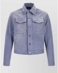 Prada - Gabardine Blouson Jacket Shirt Collar - Lyst