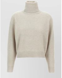Brunello Cucinelli - Cashmere Blend Ribbed Turtleneck Jumper - Lyst