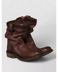 Miu Miu - Leather Mid Calf Pull On Boots - Lyst