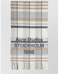 Acne Studios - Wool Cashmere Checked Scarf - Lyst