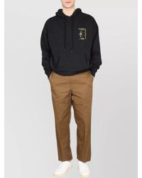 Drole de Monsieur - Hooded Sweatshirt With Embroidered Logo Detail - Lyst