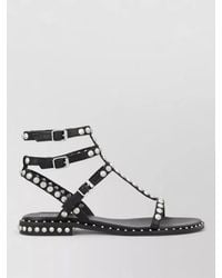 Ash - Ankle Strap Sandals Flat Sole Studs - Lyst