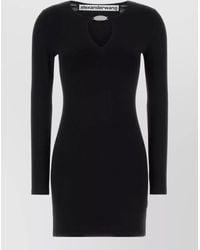 Alexander Wang - Stretch Viscose Blend Mini Dress Fitted - Lyst