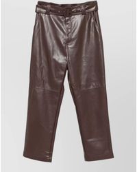 Twinset - High-Rise Straight-Leg Trousers - Lyst