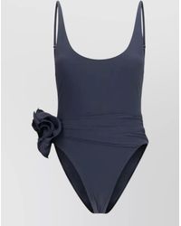 Magda Butrym - Floral Waistline Onepiece Swimsuit Ruffle Straps - Lyst