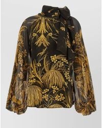 F.R.S For Restless Sleepers - Polimnia Blouse Floral Print Long Sleeves Scarf - Lyst