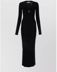 Area - Stretch Viscose Dress Star Embellishment - Lyst