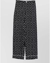 Moschino - Silk Wide-Leg Trousers - Lyst