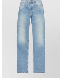 The Attico - Long Straight Leg Jeans With Contrast Stitching - Lyst